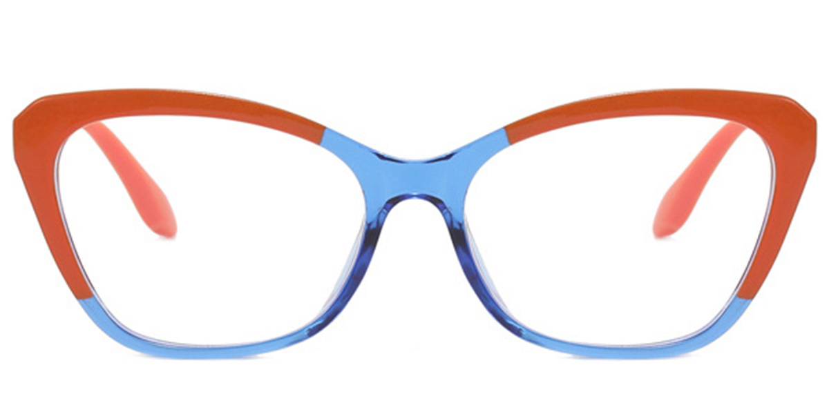 Cat Eye Frame pattern-orange