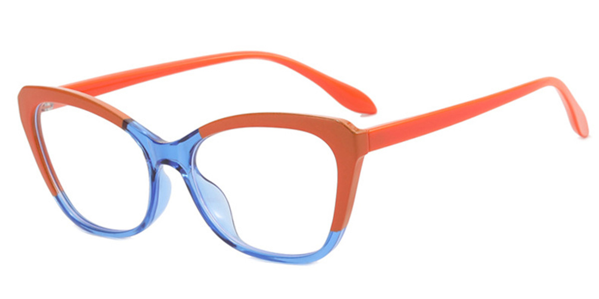 Cat Eye Frame pattern-orange