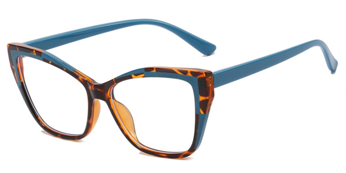 Cat Eye Frame pattern-green