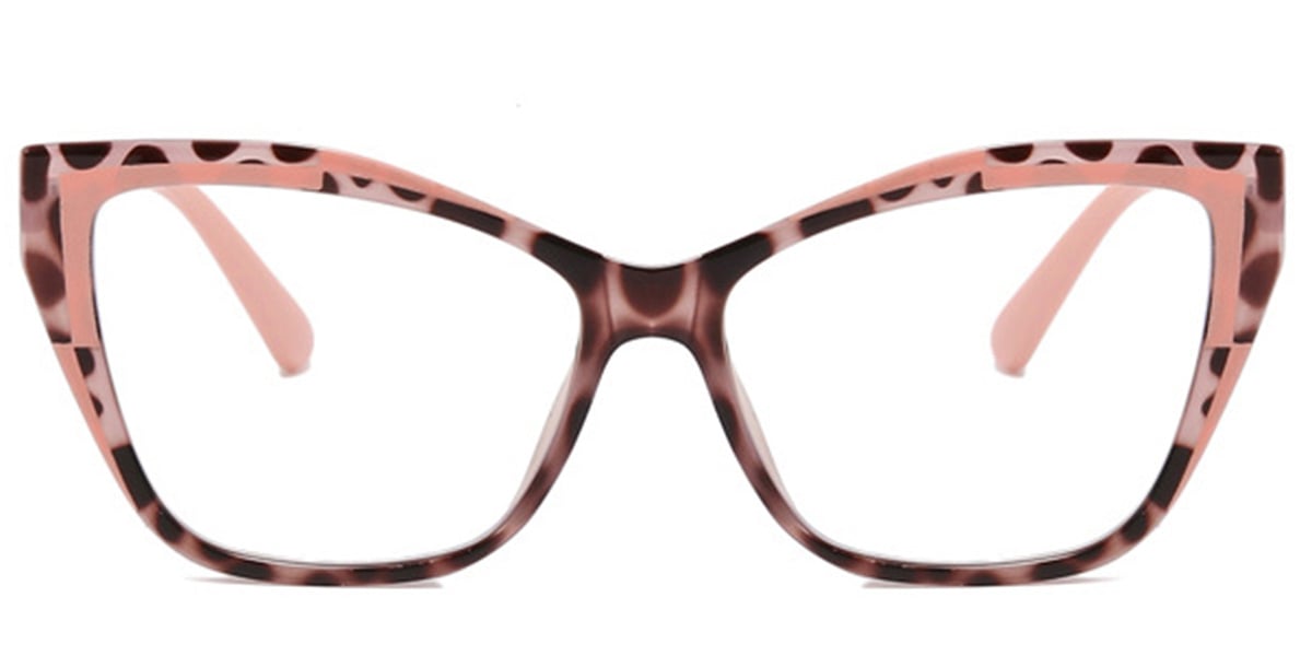 Cat Eye Frame pattern-pink