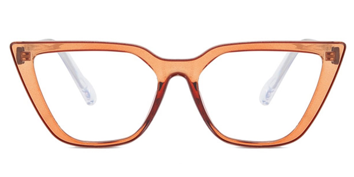 Cat Eye Frame translucent-brown