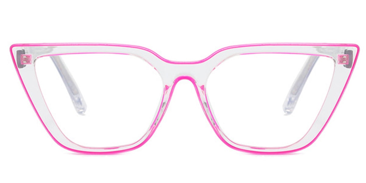 Cat Eye Frame translucent-red