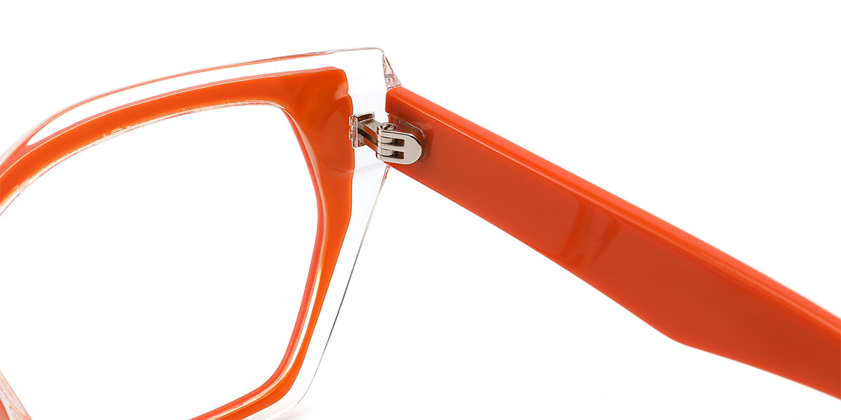 Acetate Geometric Frame orange