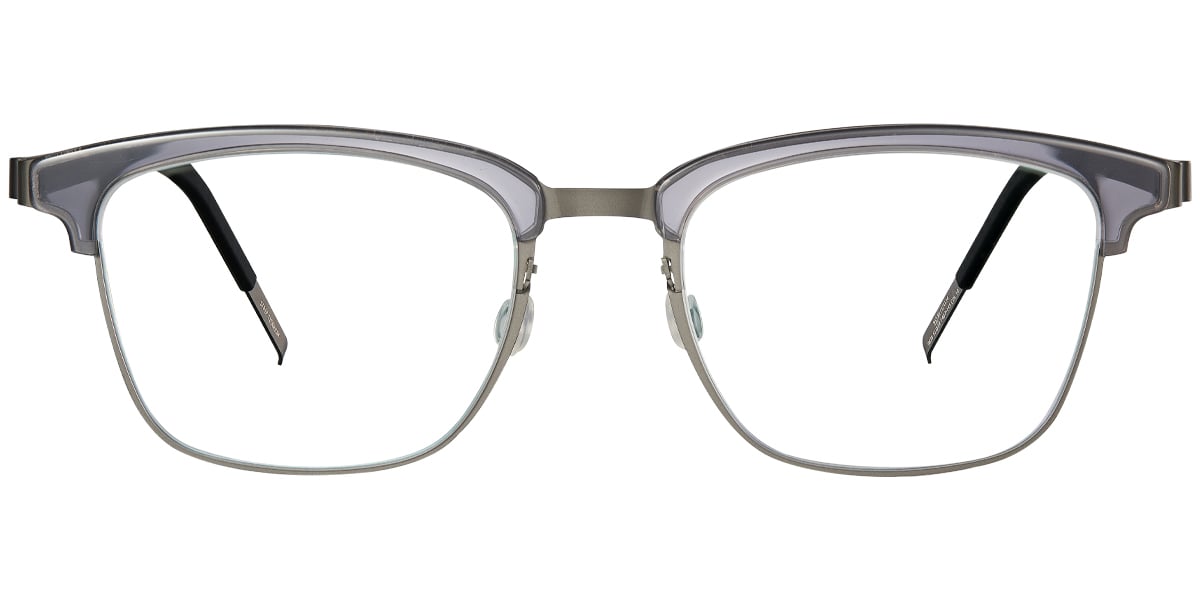 Acetate & Titanium Square Frame translucent-grey