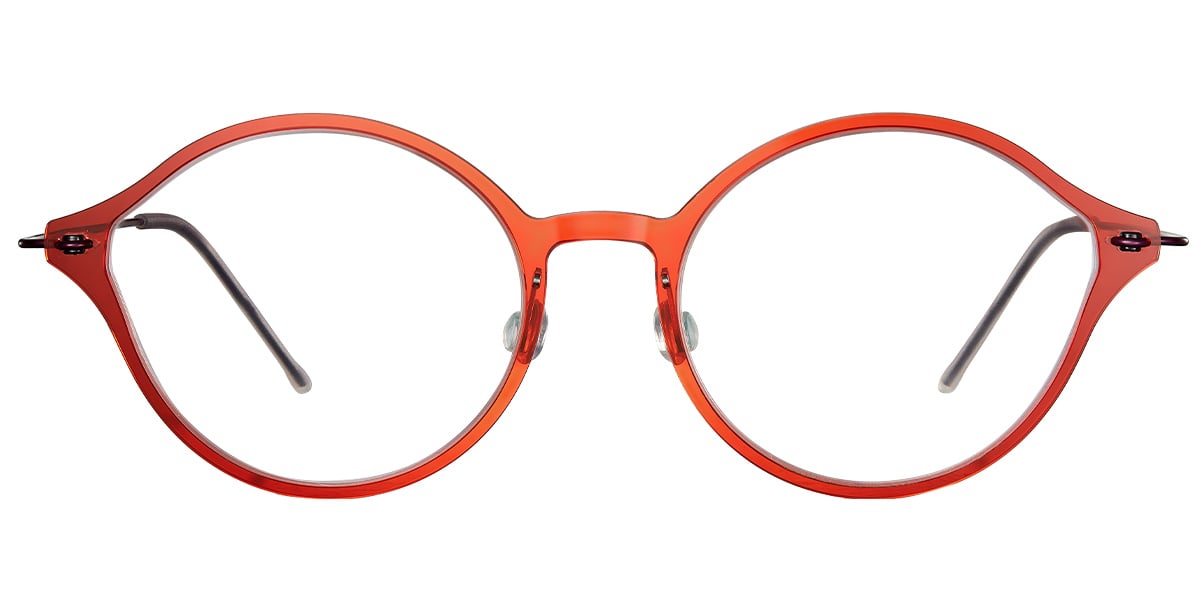 Titanium Round Frame translucent-red