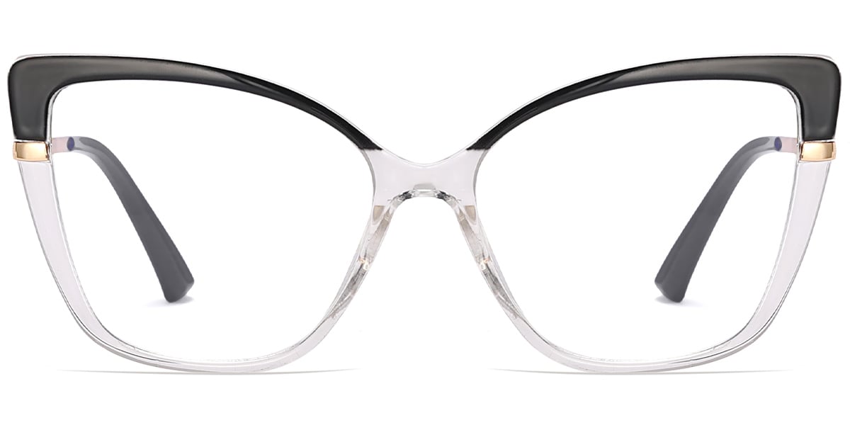 Cat Eye Frame black-white