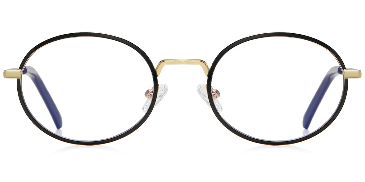 Round Frame black-gold