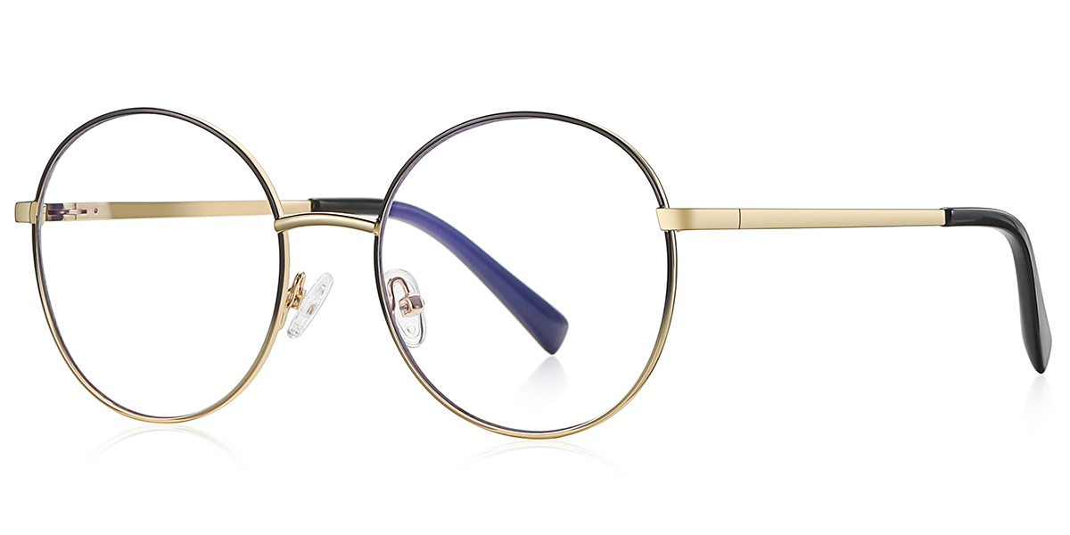 Round Frame black-gold