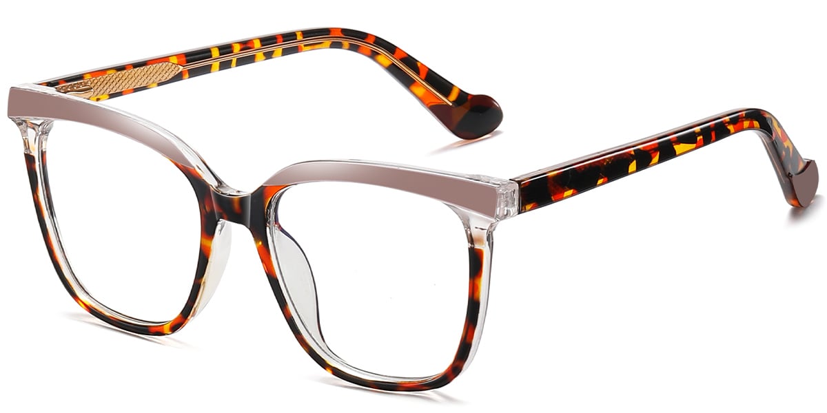 Square Frame tortoiseshell-brown