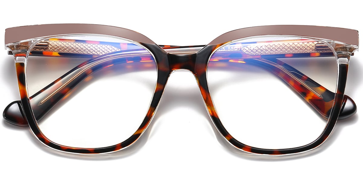 Square Frame tortoiseshell-brown