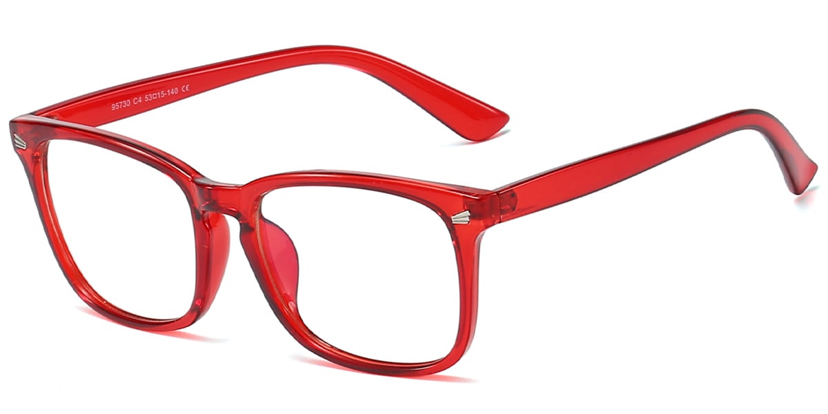 Kid's Square Frame translucent-red