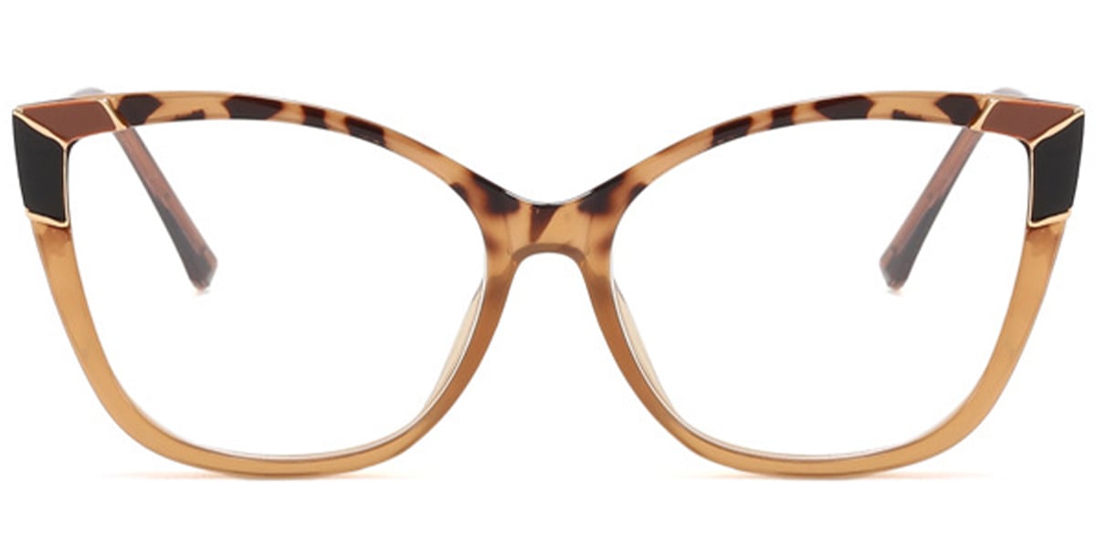 Cat Eye Frame pattern-light_brown