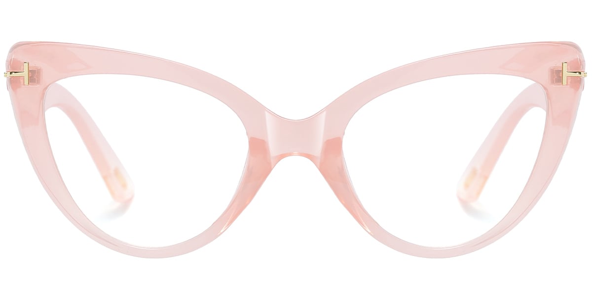 Cat Eye Frame translucent-pink