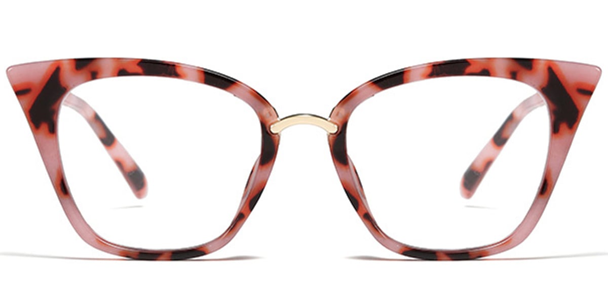 Cat Eye Frame pattern-pink