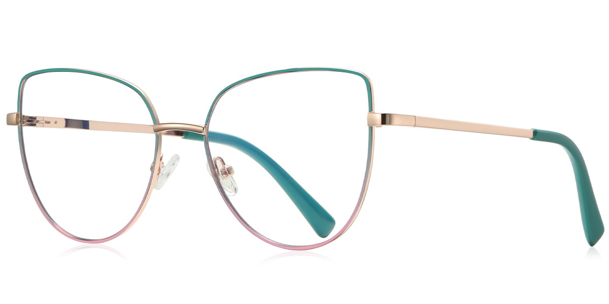 Geometric Frame rose_gold-green