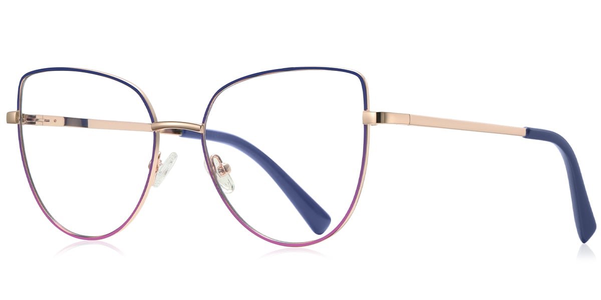 Geometric Frame rose_gold-blue