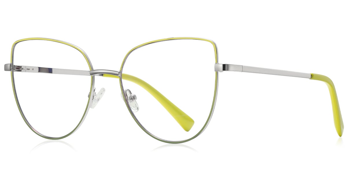 Geometric Frame silver-yellow