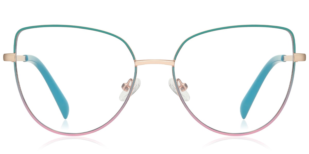 Geometric Frame rose_gold-green