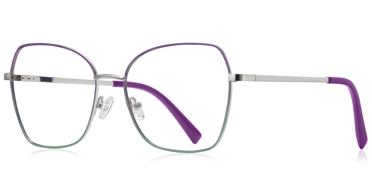 Geometric Frame silver-purple