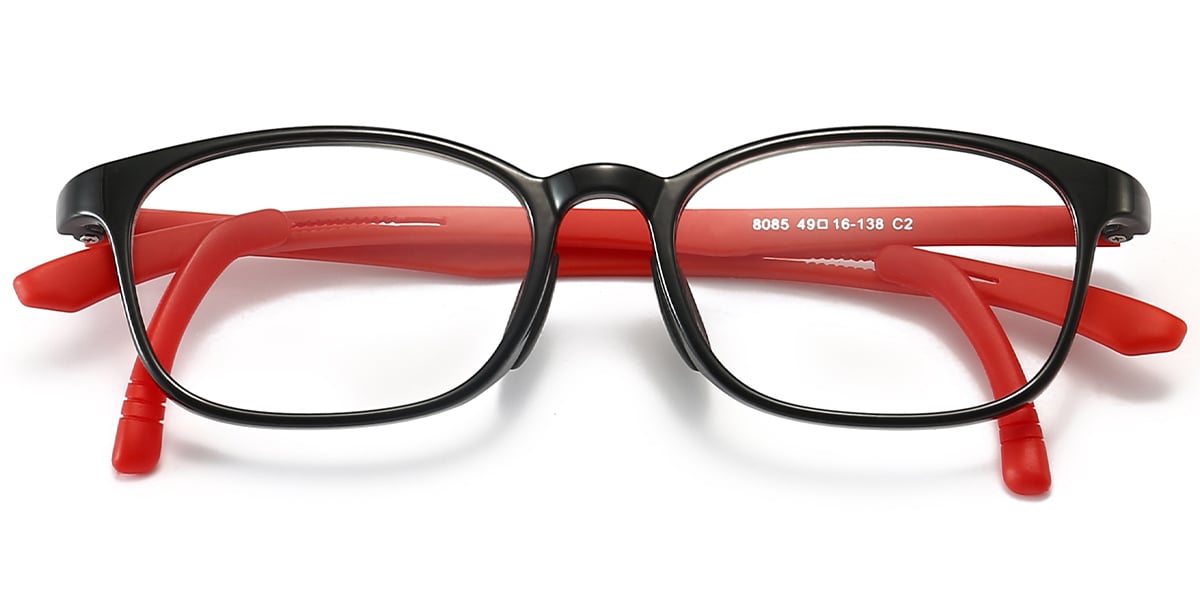 Kid's Square Frame black-red