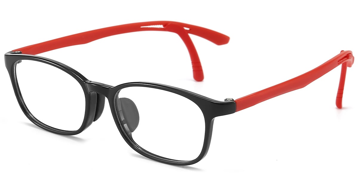 Kid's Square Frame black-red