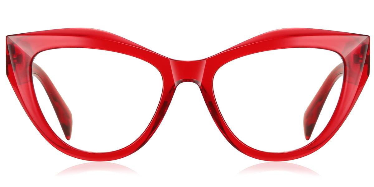 Geometric Frame translucent-red