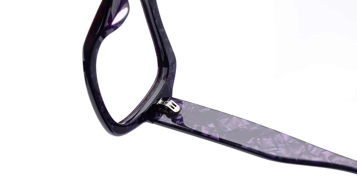 Acetate Square Frame pattern-purple