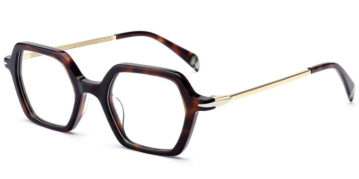 Acetate Geometric Frame tortoiseshell