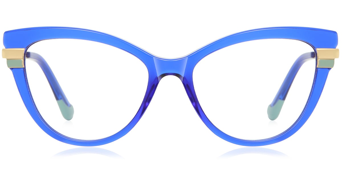 Cat Eye Frame translucent-blue
