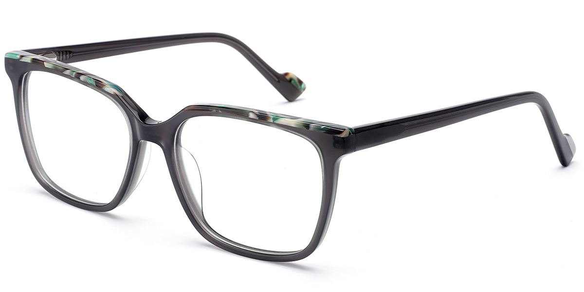 Acetate Square Frame pattern-grey