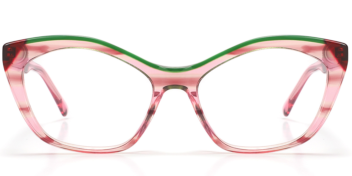 Acetate Geometric Frame pattern-rose