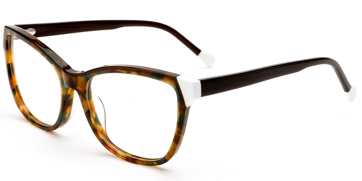 Acetate Square Frame pattern-black