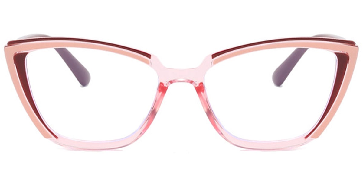 Cat Eye Frame pattern-pink