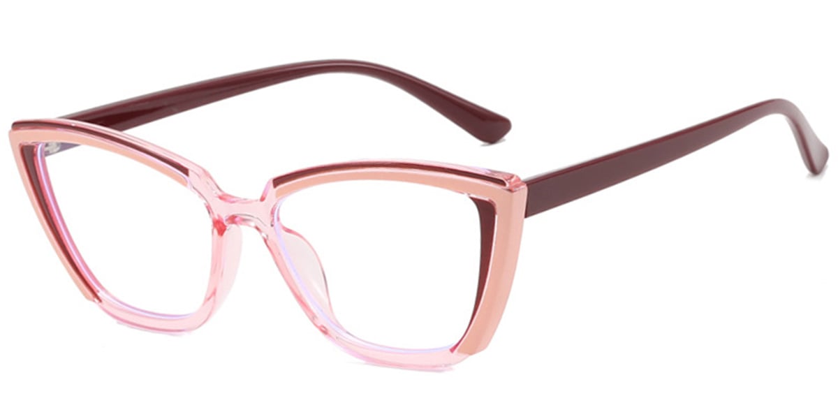 Cat Eye Frame pattern-pink