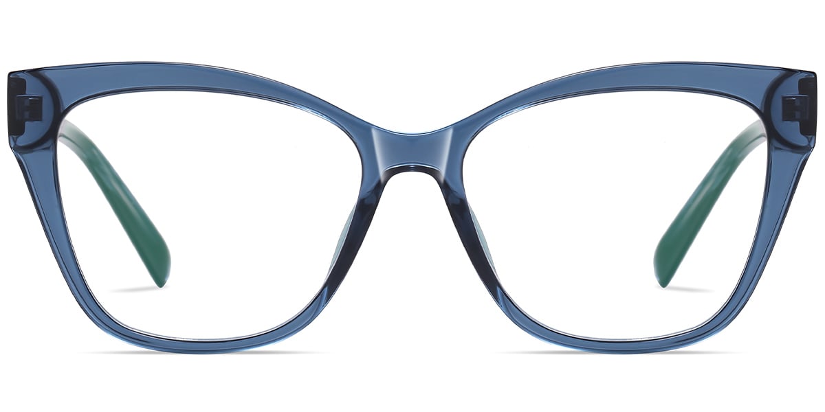 Acetate Cat Eye Frame translucent-blue