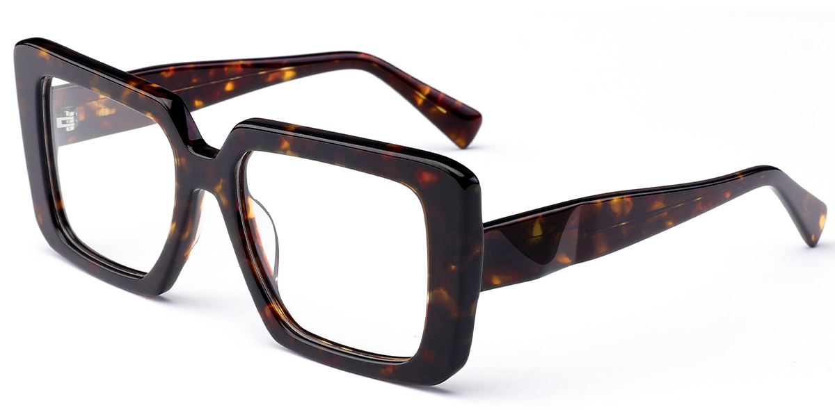 Acetate Square Frame tortoiseshell