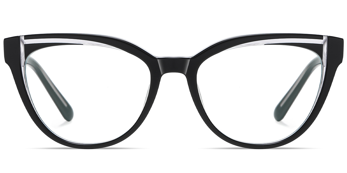 Acetate Geometric Frame pattern-black