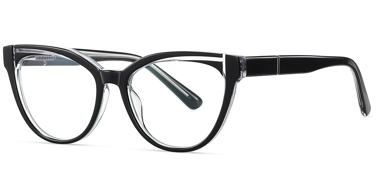 Acetate Geometric Frame pattern-black