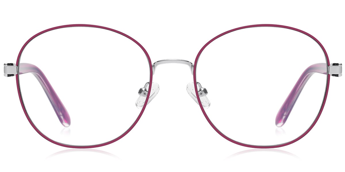 Round Frame silver-red