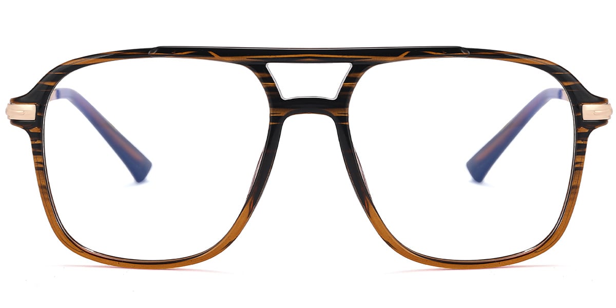 Aviator Frame pattern-brown