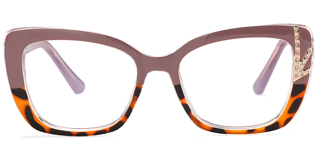 Square Frame tortoiseshell-brown