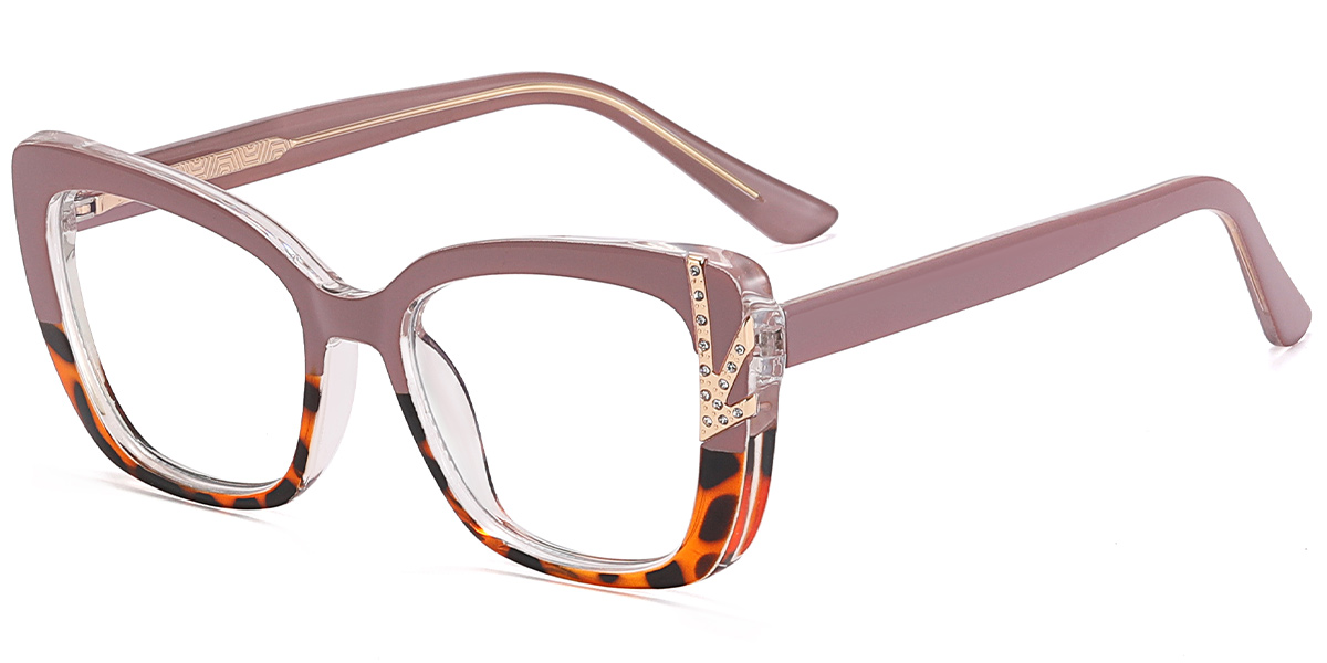 Square Frame tortoiseshell-brown