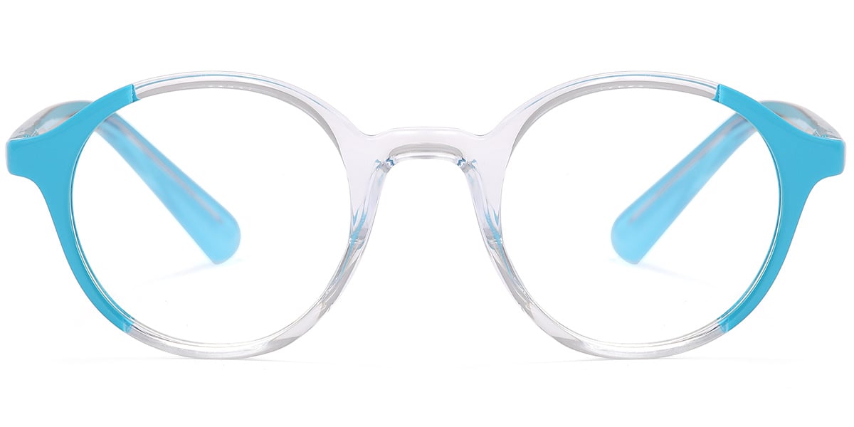 Kid's Round Frame pattern-blue