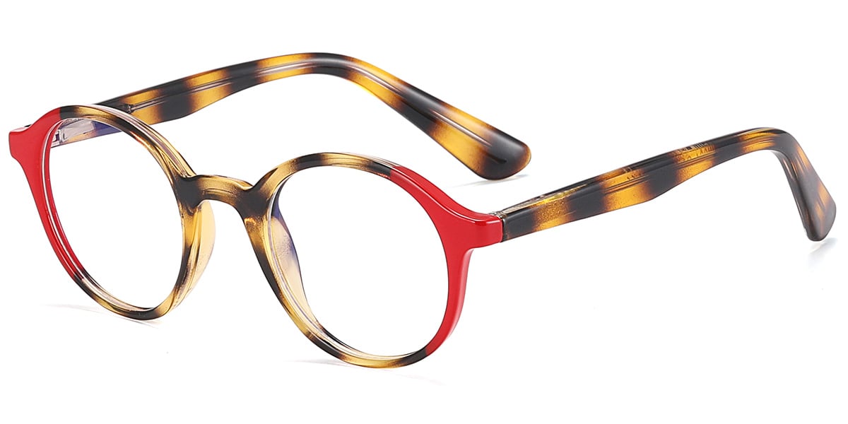 Kid's Round Frame tortoiseshell-red