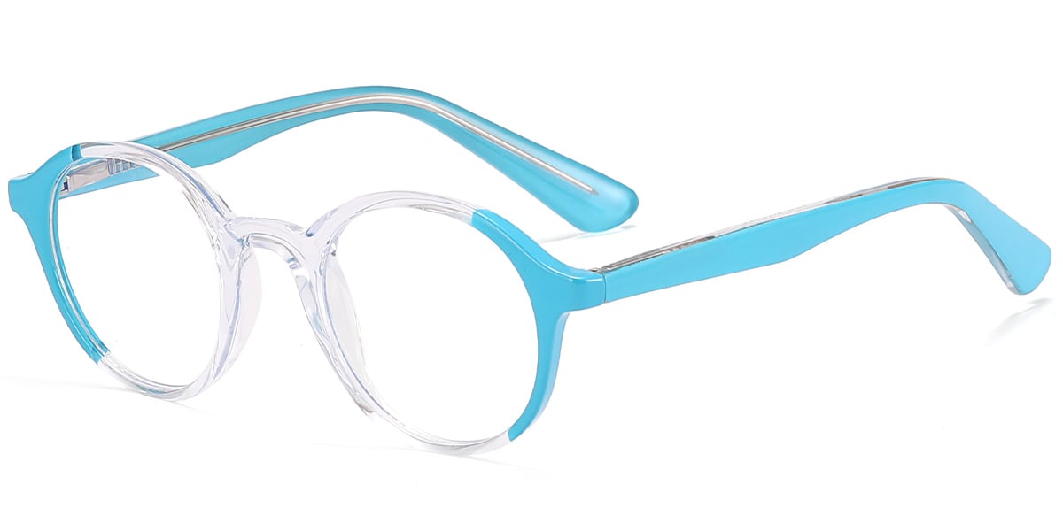 Kid's Round Frame pattern-blue