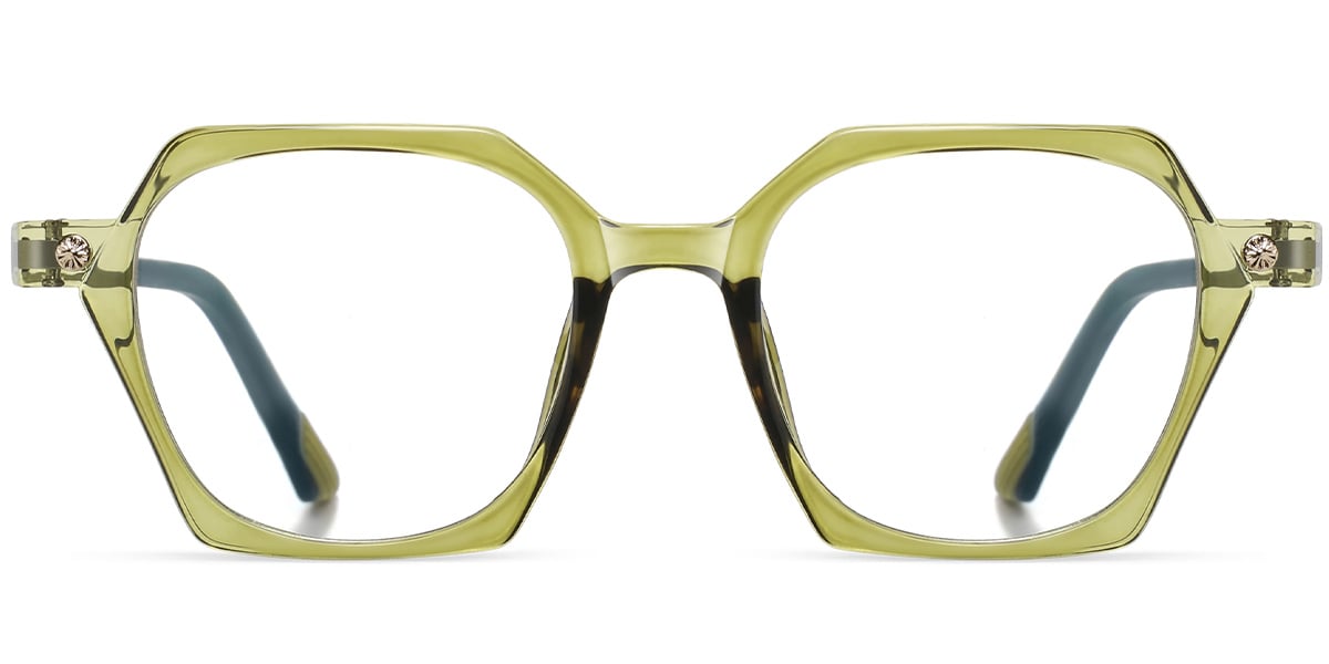 Titanium Geometric Frame translucent-green