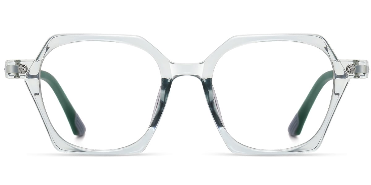 Titanium Geometric Frame translucent-blue