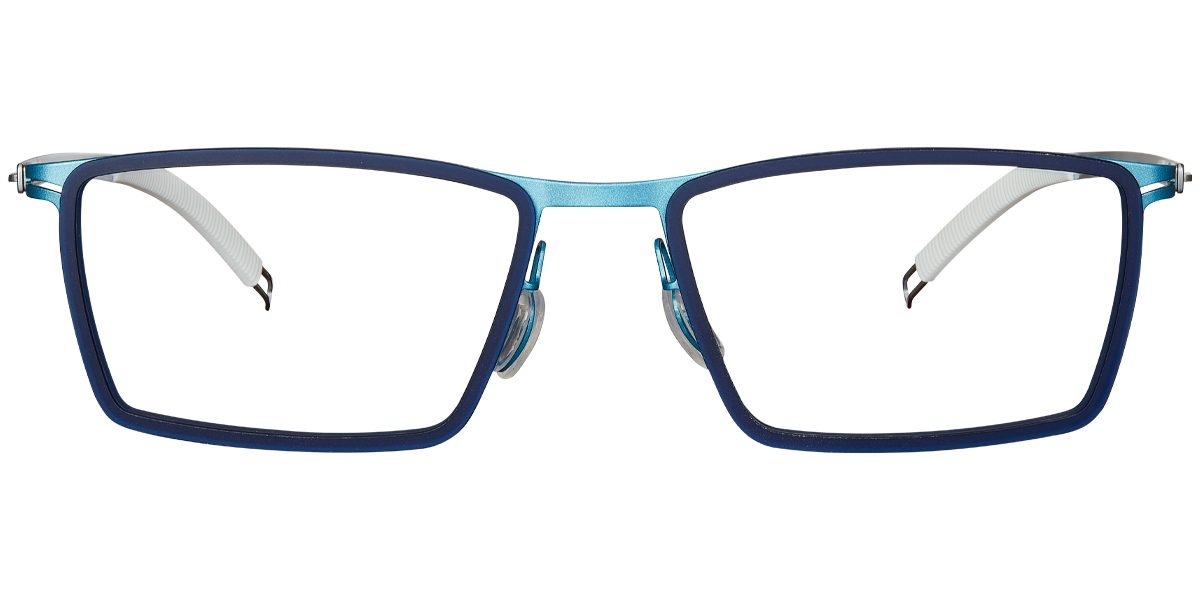 Acetate & Titanium Square Frame blue