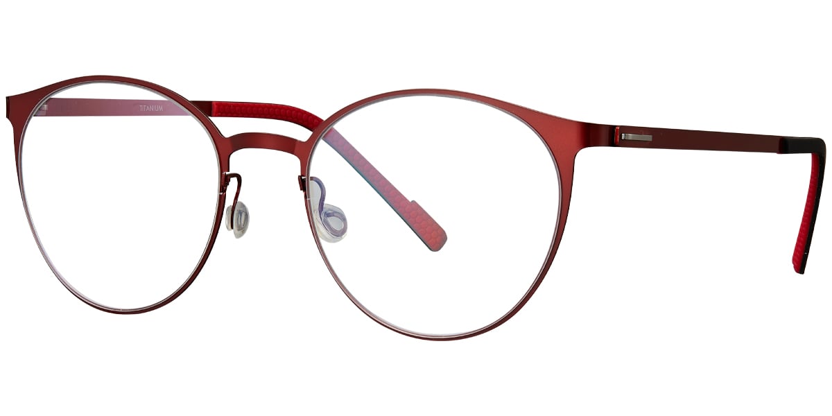 Titanium Round Frame red