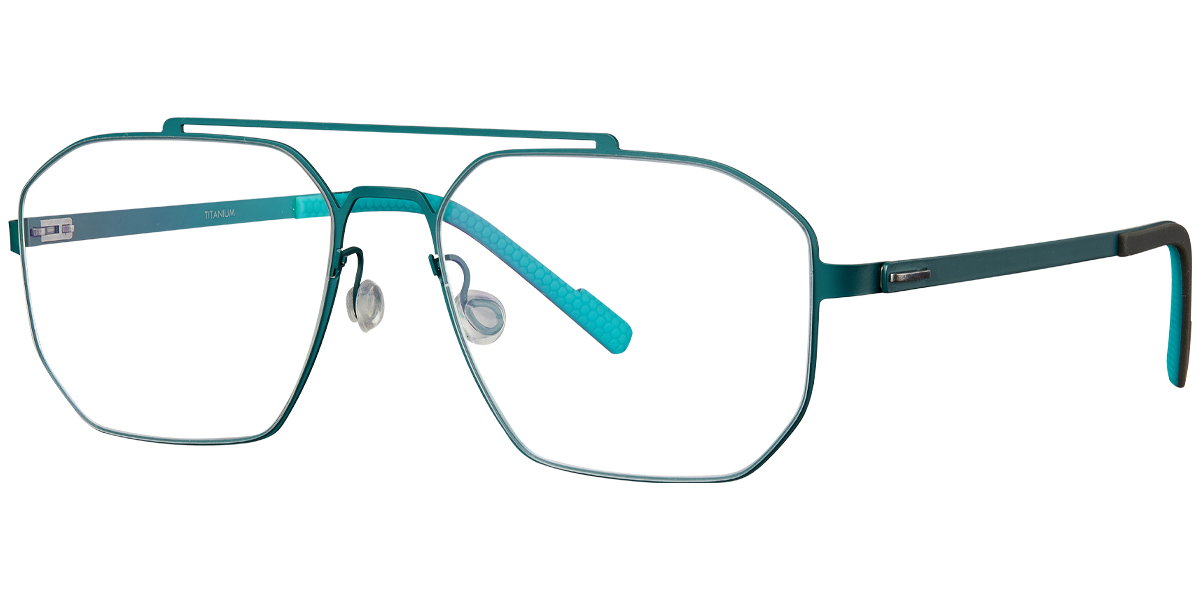 Titanium Aviator Frame green